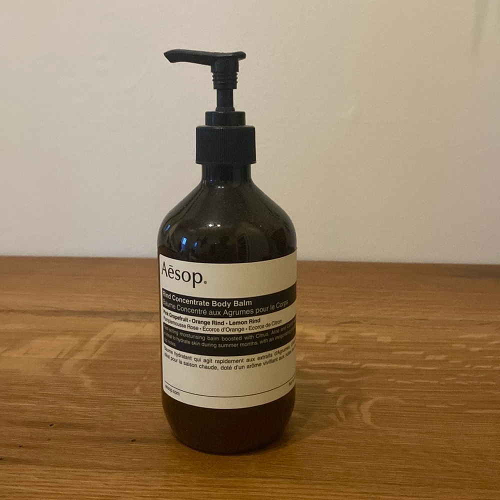 Aēsop rind concentrate body balm 1/16 full 16.4oz bottle